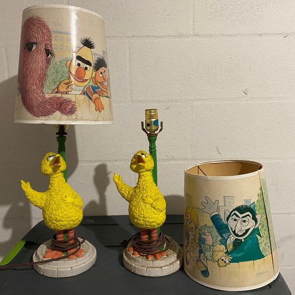 Sesame Street Other - Set of 2 Vintage Sesame Street Big Bird Lamps